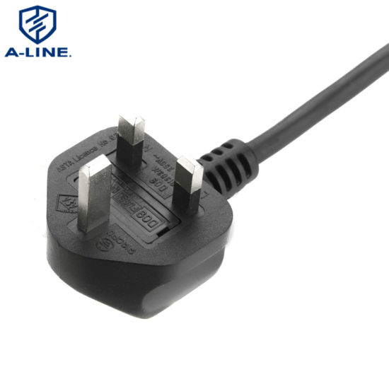 VDE aprovou o cabo de alimentação UK de 3 pinos com conector C13