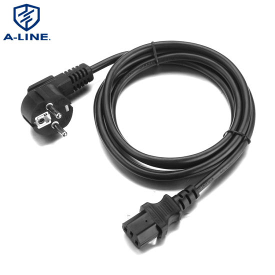 Standard European 10a 3 pinos Extensão cabo de alimentação com conector C13