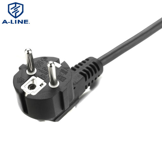 Standard European 10a 3 pinos Extensão cabo de alimentação com conector C13