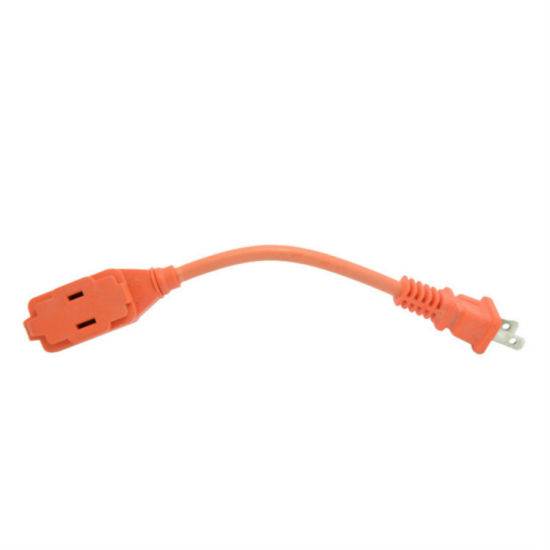 8ft America Type Extension Cord 18AWG com 2 tomadas de extensão de potência soquete