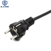 Ângulo reto europeu de 3 pinos CA com conector C13