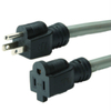 27 ft 16/3 SJTW Cord Round 3 plugue plugue de 120V Fio de extensão para serviço pesado externo de 120V
