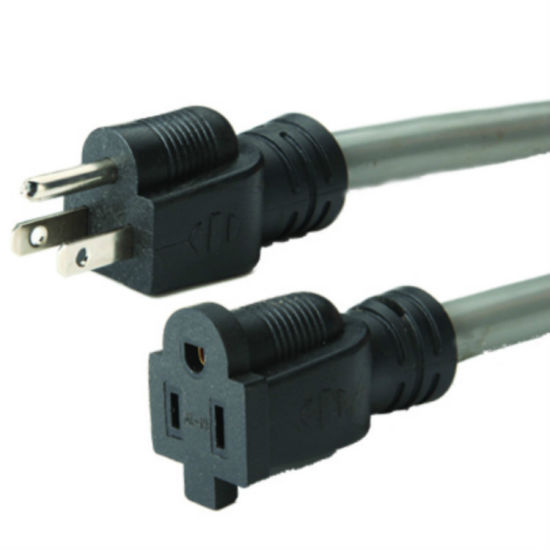  27 ft 16/3 SJTW Cord Round 3 plugue plugue de 120V Fio de extensão para serviço pesado externo de 120V