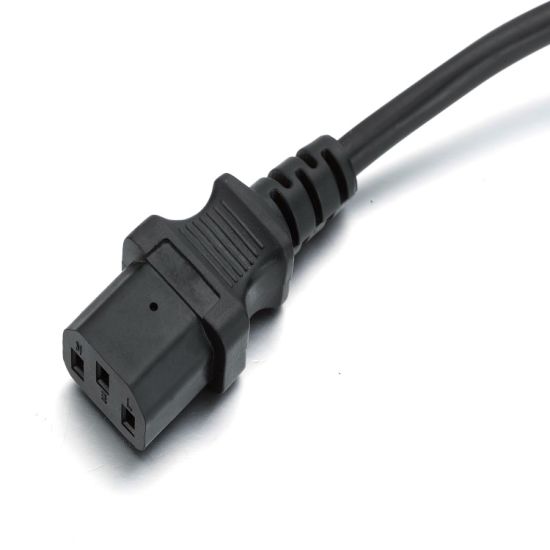 Ângulo reto europeu de 3 pinos CA com conector C13