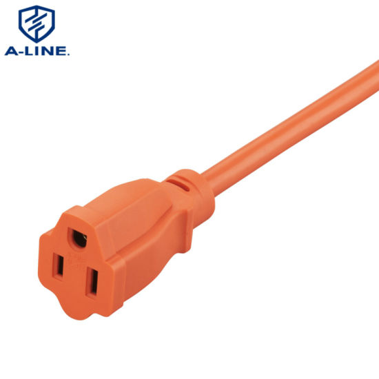 North America Standard UL listado 10 pés 16/3 13A/125V Cordão de extensão para serviço pesado externo interior