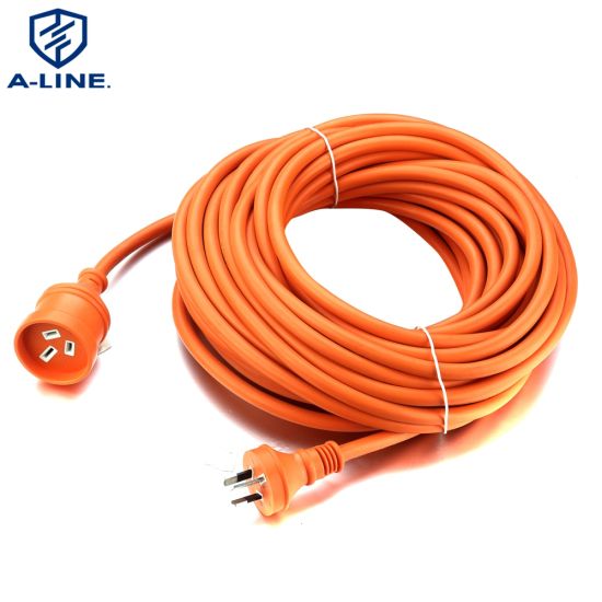 Cordão de extensão transparente da Austrália 10m com 10a, 250V, H07VV-F 3*1,5mm2 