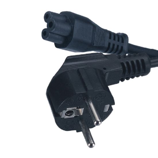 Cabo de extensão de potência AC de 3 pinos europeus com conector C5
