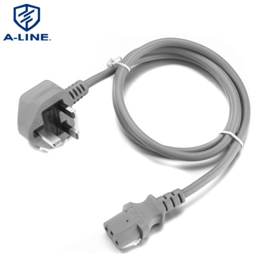 VDE aprovou o cabo de alimentação UK de 3 pinos com conector C13