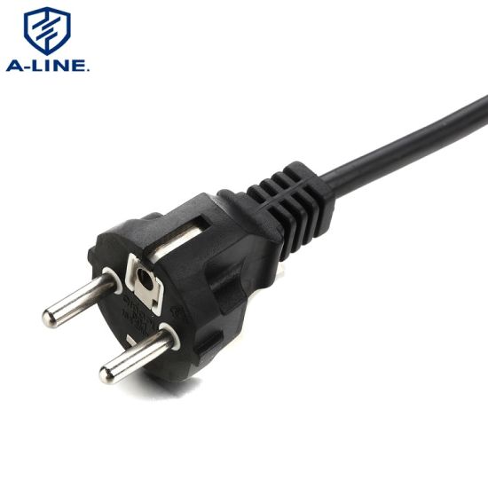 VDE aprovou 3 pinos com cabo de alimentação reto com conector C5