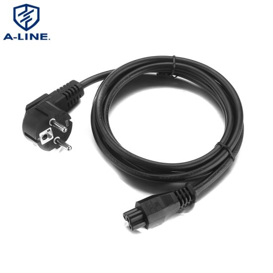 Cabo de extensão de potência AC de 3 pinos europeus com conector C5