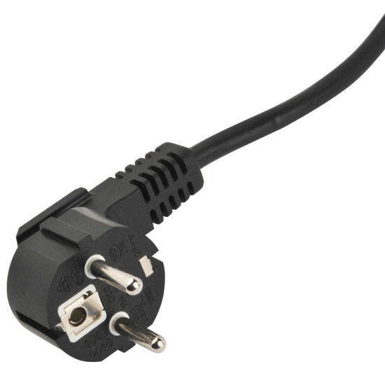 Cabo de extensão de potência AC de 3 pinos europeus com conector C5