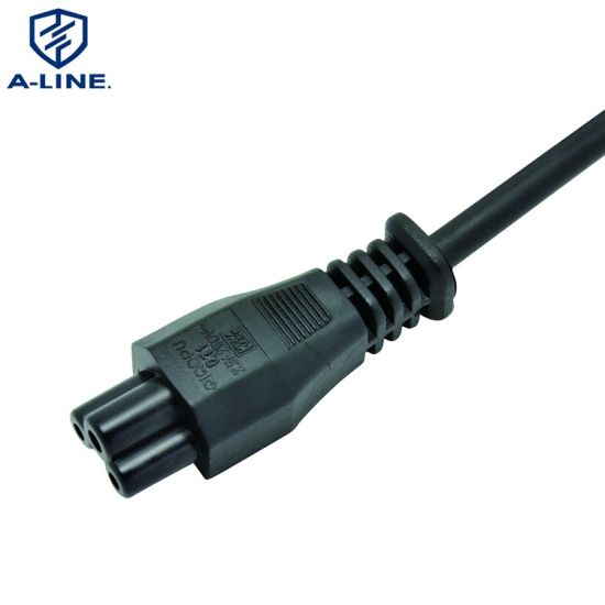 VDE aprovou 3 pinos com cabo de alimentação reto com conector C5