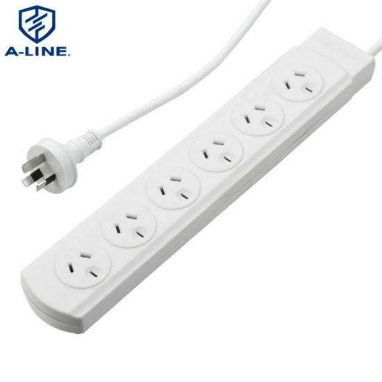 Durável 10a SAA Aprovado pela tira de energia de 6 saídas para eletrodomésticos