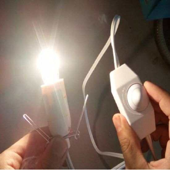 Lâmpada de lâmpada dos EUA com interruptor mais escuro