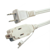 8ft America Type Extension Cord 18AWG com 2 tomadas de extensão de potência soquete