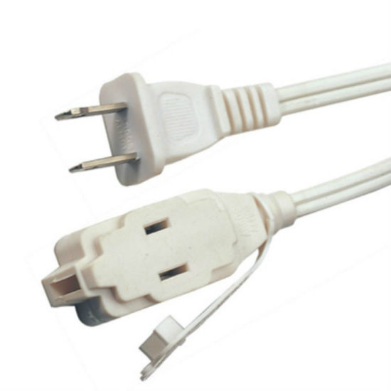 8ft America Type Extension Cord 18AWG com 2 tomadas de extensão de potência soquete