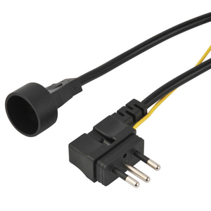 Brasil Plugue de três pinos com conector