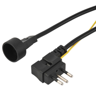 Brasil Plugue de três pinos com conector